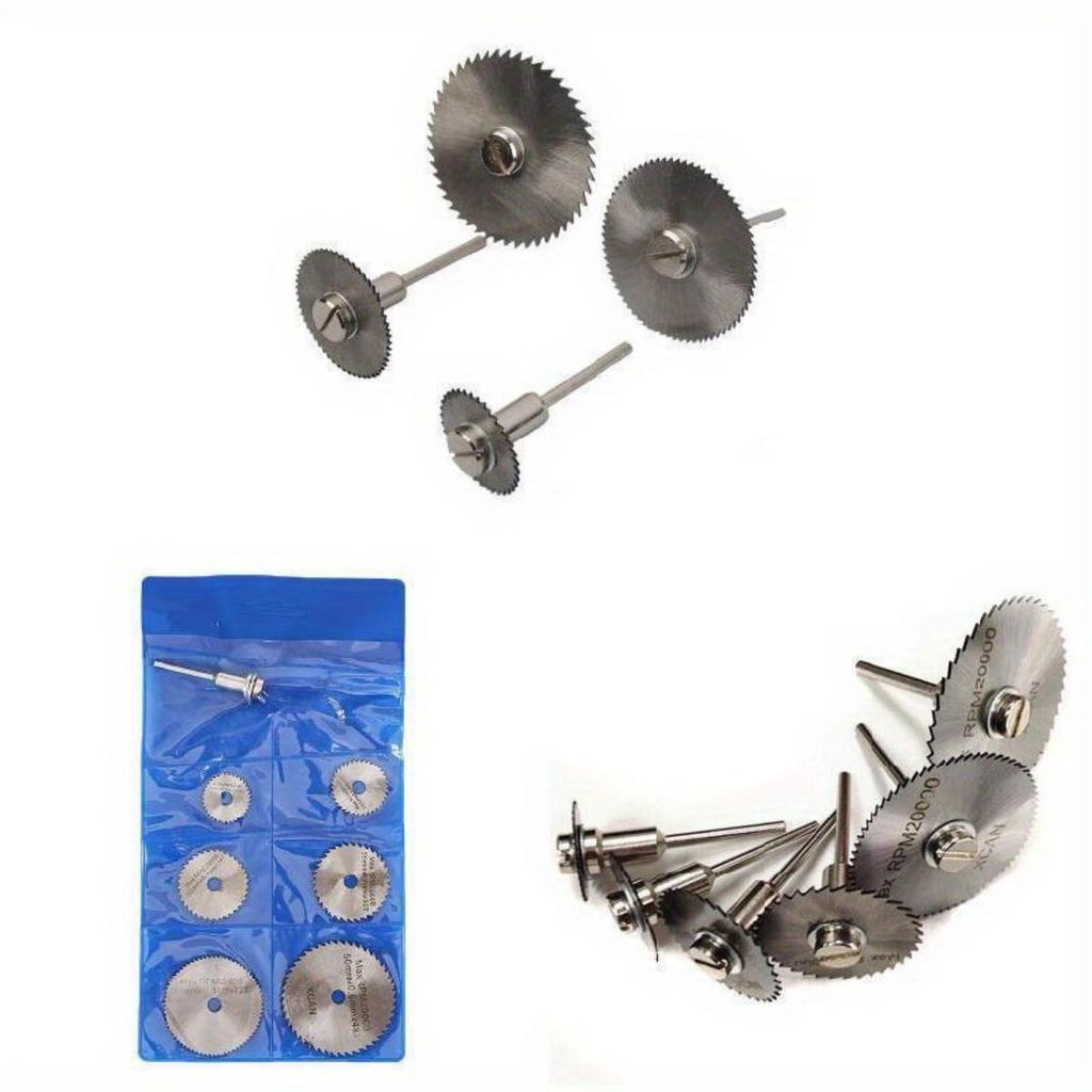 7pcs Woodworking Metal Cutting Blade Electric Drill Circular Saw Blade High-speed Steel Electric Grinder Small Saw Blade Tool Set