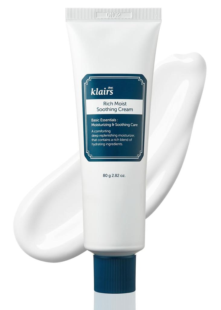 Klairs Rich Moist Soothing Cream 80ml Korean cosmetics Moisturizing cream Moisturizing cream Soothing cream Dry skin Dryness prevention Korea