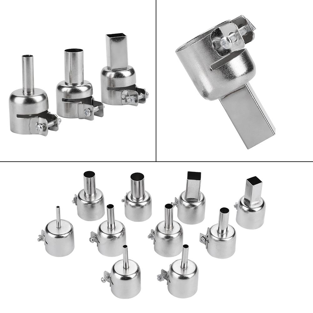 10 Pièces Buse pour Pistolet à Air Chaud pour Station de Soudure à Air Chaud 850 Buse Ronde et Carrée