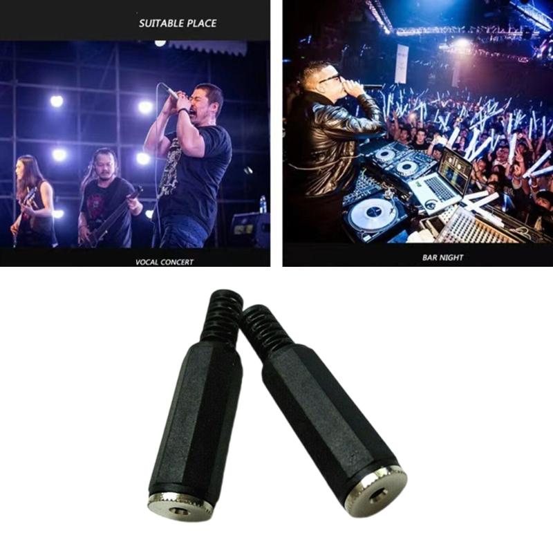 2 Channel 2.5mm Female Sound Sockets 2PCS Hexagonal Plastic Enclosure for High Fidelitys Signal Transmission