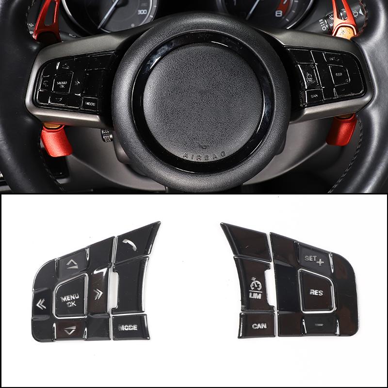 For Jaguar XF XJ 2008- Car AC Gear Switch Repair Decals aluminum alloy Button Stickers Car Accessories Interior