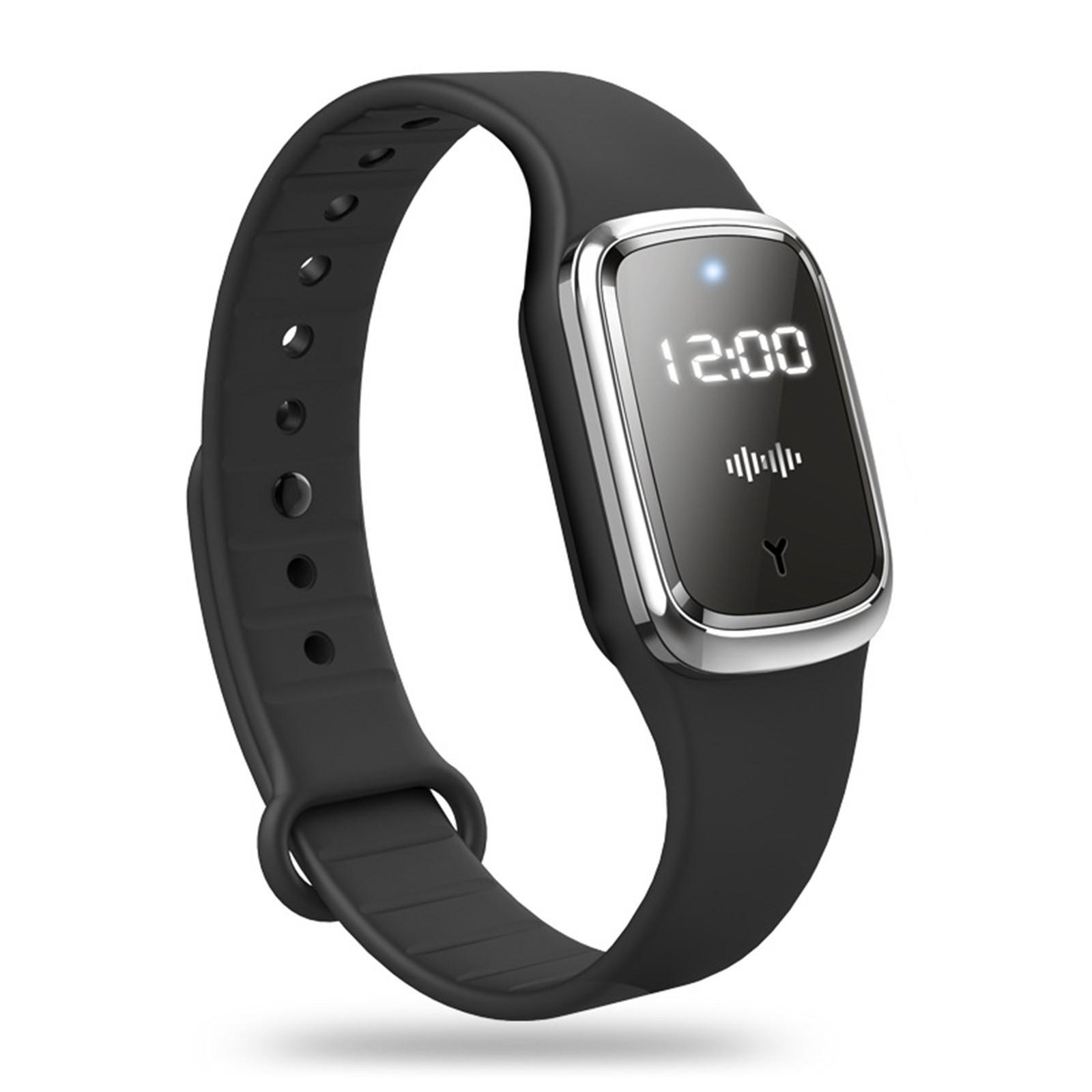 

Электронный браслет, уличный браслет, часы, зарядка через USB, портативный, от комаров, насекомых, отклонить, для маленьких детей и взрослых One Size чёрный