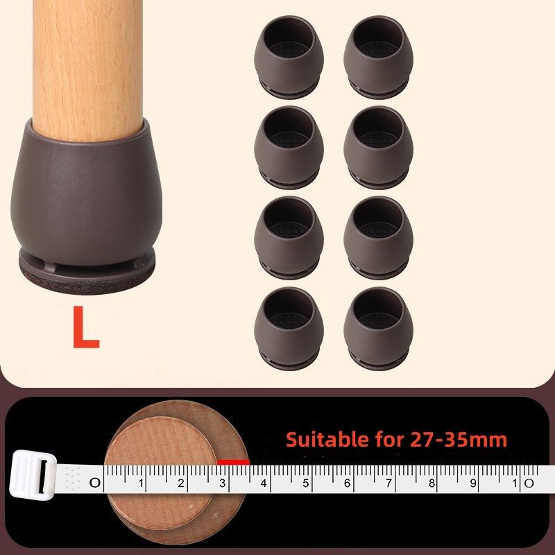 8/16PCS Chair Leg Protector TPE Diagonal Leg Table and Chair Floor Protection with Felt Furniture Leg Cover Furniture Sliders