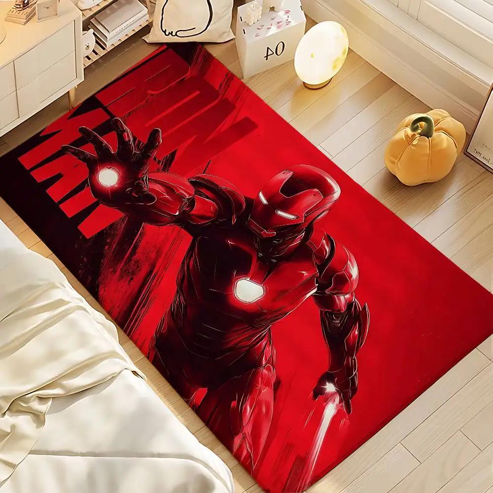 Cool I-Iron Man Classic Carpet Bathroom Anti-slip Mat Door Mat Home Decoration Mat Entrance Door Mat Scratch-resistant Door Mat