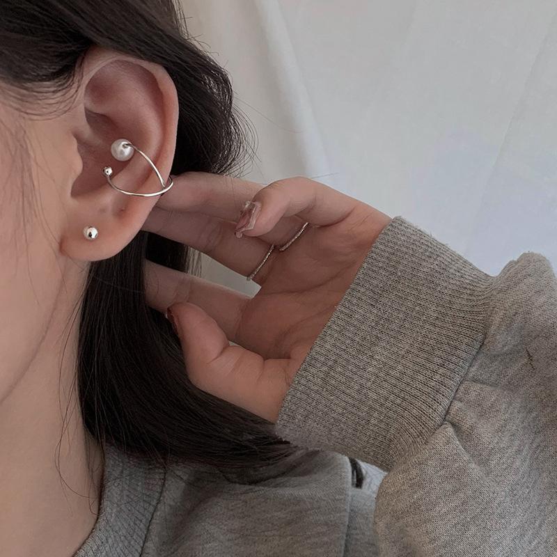 1pcs Ear Cuff Cross Clip Pearl Earrings Fake Piercing Earcuffs For Women Earcuff Earings No Hole Jewerly Earcuff