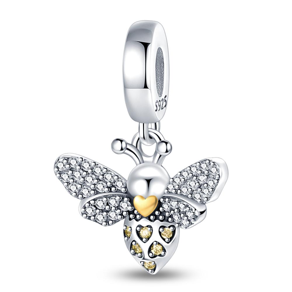 S925 Sterling Silver Sunflower Butterfly Plants Insects Series Charms Beads Fit Original  Bracelets SS925 DIY Jewelry Gifts