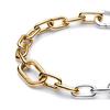 Pandora Color-blocking chain design, 925 silver alloy gold-plated, copper, silver bracelet, women's gold/silver 563689C00