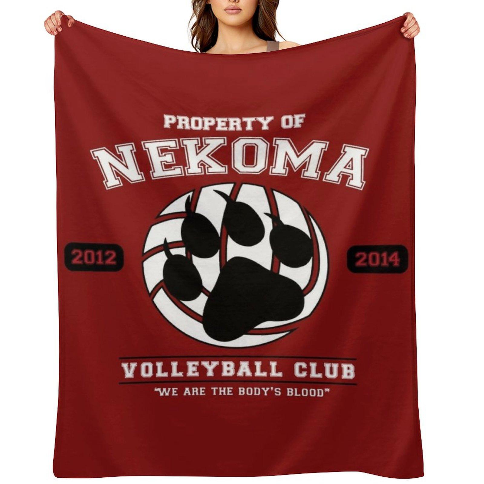 Team Nekoma Throw Blanket Decorative Sofa Multi-Purpose Beautifuls Decoratives Blankets 30x40in