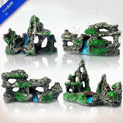 National Style Resin Mountain Fish Tank Ornament