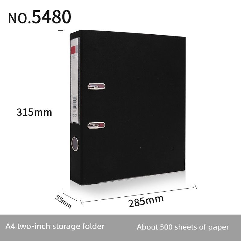 

Deli 2-Inch Cardboard Loose-Leaf Economic Folder Black