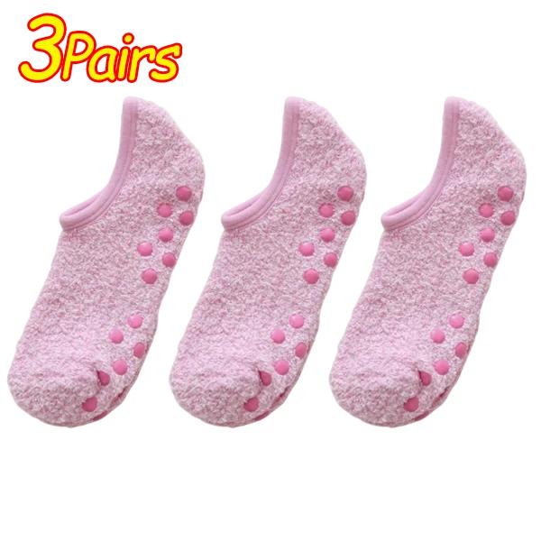 1/3 perechi Șosete Iarnă Fleece Coral Interior Antiderapante Tub Scurt Șosetă Barcă Rezistente la Frig Acasă Ciorapi de Podea din Silicon Șosete Moi și Călduroase