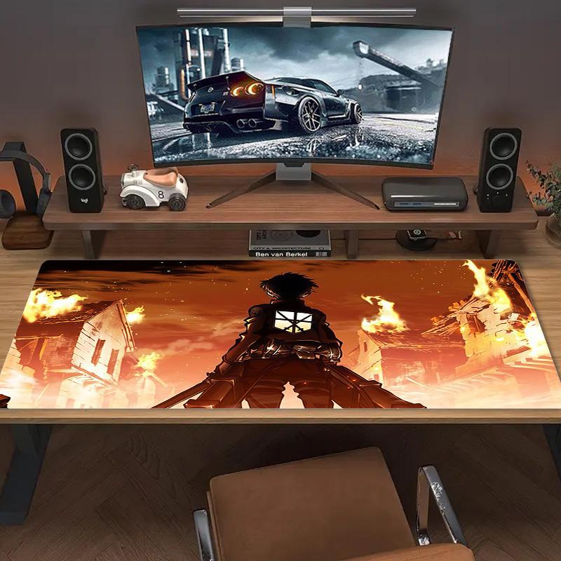 Attack On Titan Print  Cushion Non-slip Laptop Tablet Big Mousepad XXL Mat Mini PC Playmat With Lock Edge