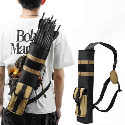 New Archery Lightweight Back Arrow Quiver MultiFunction Foldable Compact Hip Arrows Bag with Molle System Pocket Hanged for Hunt