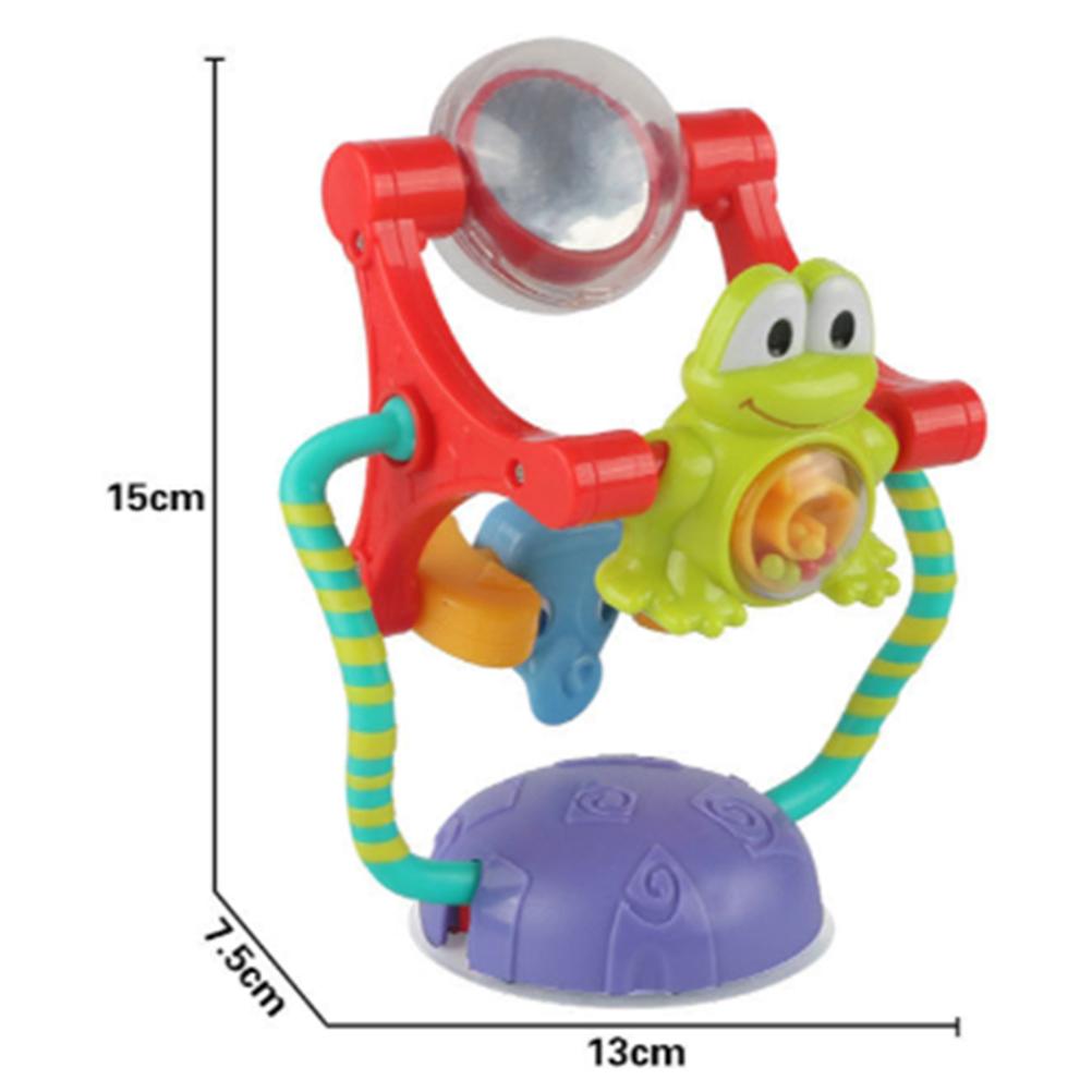 2 in 1 Suction Cup High Chair Toy Frog Elephant Mirror Ferris Wheel Baby Rattle Toy Early Learning Toys