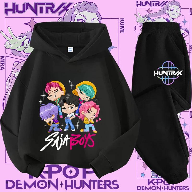 Ținută Streetwear Copii Hanorac K-Pop Demon Hunter Pulover Sweatshirt Anime Trening Desen Animat Fete Băieți Haine Copii