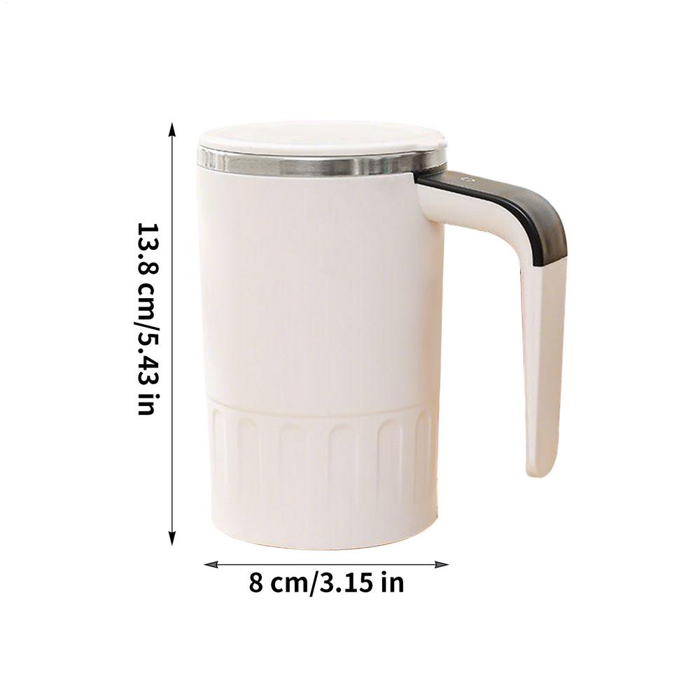 Self Stirring Cup Rechargeable With Lid 380ml Portable Automatic Magnetic Stirring Cup For Tea Cocoa Protein Powder Drink Home