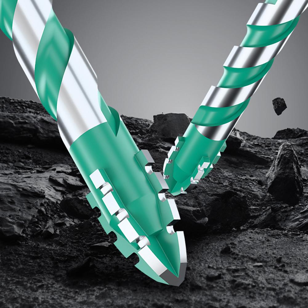 Four-Edged Serrated Eccentric Drill Bit Set High Hardness Glass Tile Ceramic Punching Rock Slab Drill Bit 6/8/10/12mm
