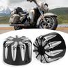 Pair of Motorcycle CNC Aluminum Axle Nut Cap Cover Water Drop Type Fit for Electra Road Glides