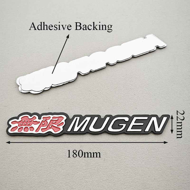 BXK3 3D Metal Mugen Logo Car Sticker Emblem Badge For Honda Civic Accord 7 Type R FN2 FK8 Fit Jazz RS CRX Auto Accessories