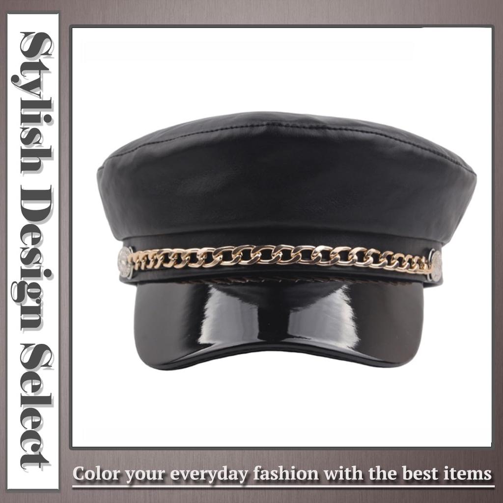 Leather Black Stylish Travel CP793 [One Limitation] Cap, Casquette, Hat, Hat, Women's & Men's, (Black)