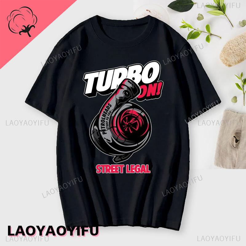 2024 New Turbo Spins Printing T Shirt for Unisex Summer Cotton Crewneck Tops Shirt Fashion Personality Tshirts Unisex Sweashirt Tee Unisex