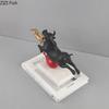 Game with Bulls Sculpture Marble Base Ornaments Modern Crafts Desk Decoration Bullfighter Abstract Artwork Room Aesthetic Decor