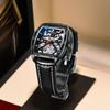 New TOP Brand Luxury Men's Watch With Box Men's Wine Barrel-shaped Hollow Automatic Leather Waterproof Men's Mechanical Watches