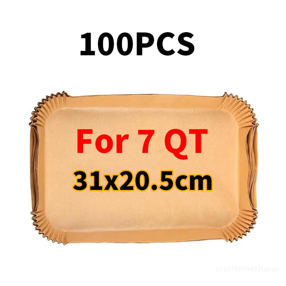 

Прямоугольная одноразовая бумага для фритюрницы с антипригарным покрытием для фритюрницы Ninja Foodi DZ071 7QT DualZone, бумажный вкладыш для выпечки, маслостойкий коврик для духовки