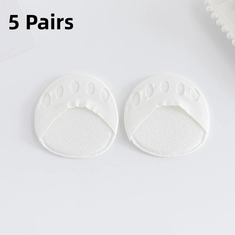 Five Toes Forefoot Pads for Women High Heels Half Insoles Foot Pain Care Absorbs Shock Socks Toe Pad Massaging Toe Pad