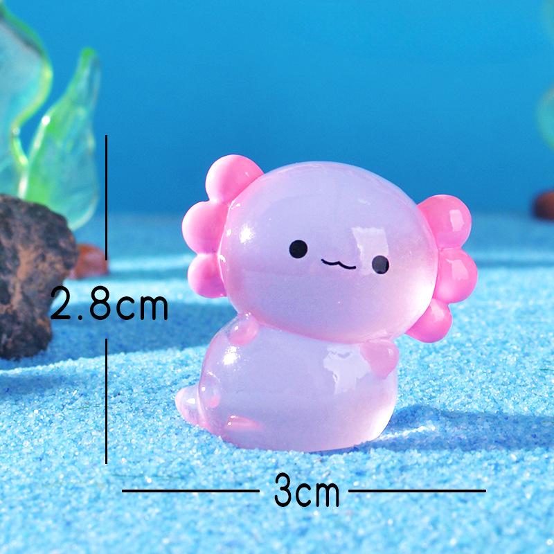 

Cartoon Cute Luminous Animal Hexagonal Dragon Fish Tank Moss Landscape Accessory Handicraft Mini Small Ornament Slumped down розовый