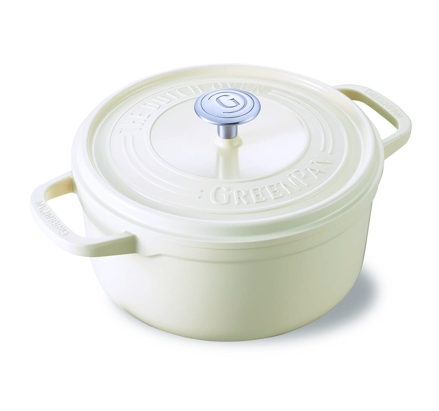 

GREENPAN Сверхлегкое керамическое покрытие, изготовленное из минеральных ингредиентов, не содержит вредных веществ кастрюля 22 см индукционная газовая можно мыть в посудомоечной машине кремово-белый белый