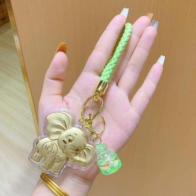 999 Puur Goud Geluksolifant Bedel: Veelzijdige Sleutelhanger, Handtas Accessoire & Telefoonketting voor Dagelijks Geluk