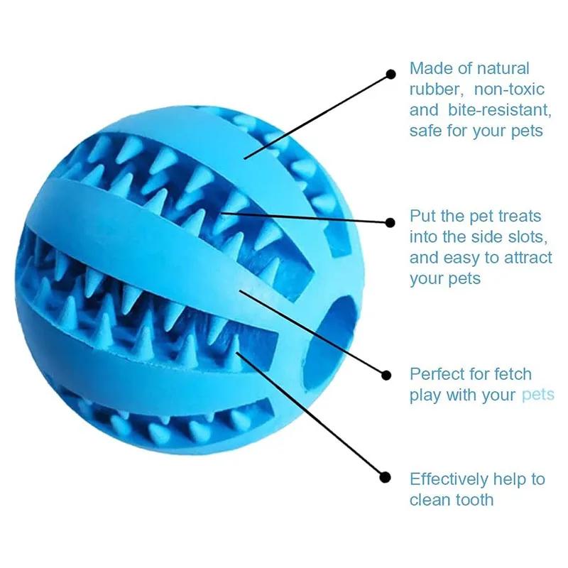 Dog Toy Ball Interactive Balls Puppy Chewing Toys Pet Tooth Cleaning Ball Cats Pets Food Treat Feeder Balls Toy
