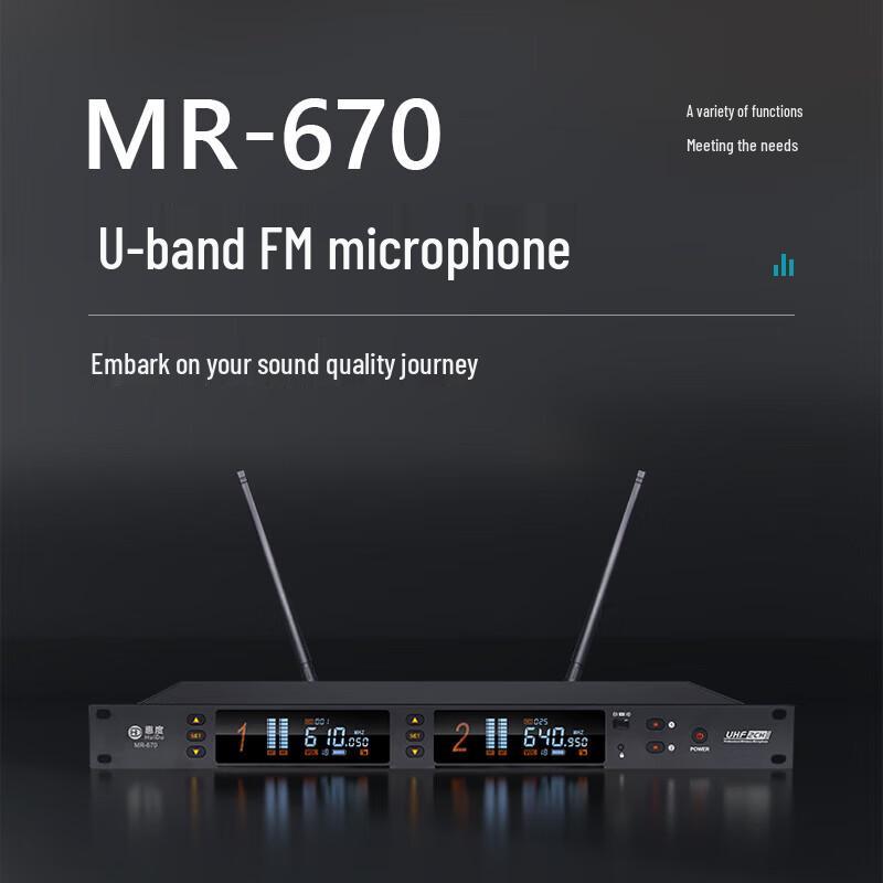 Huido MR-670 Professional Wireless Dual Handheld Microphone System (CN version)