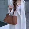 2024 Fashion Lychee Grain Vegetable Basket Handbag: Versatile Retro Shoulder and Crossbody Commuter Bag for Women