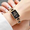1/2PCS Fashion Rectangle Women Watches Ladies Arabic Dial Quartz Wristwatch Reloj Mujer