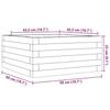 VidaXL Planter White 50x50x23 Cm Solid Pine Wood, Outdoor Planter, Flower Box, Plant Box, Planter of 847184