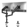 WALI Premium Dual LCD Monitor Desk Mount with Adjustable Gas Spring Stand for Displays Black 32-inch (GSDM002),