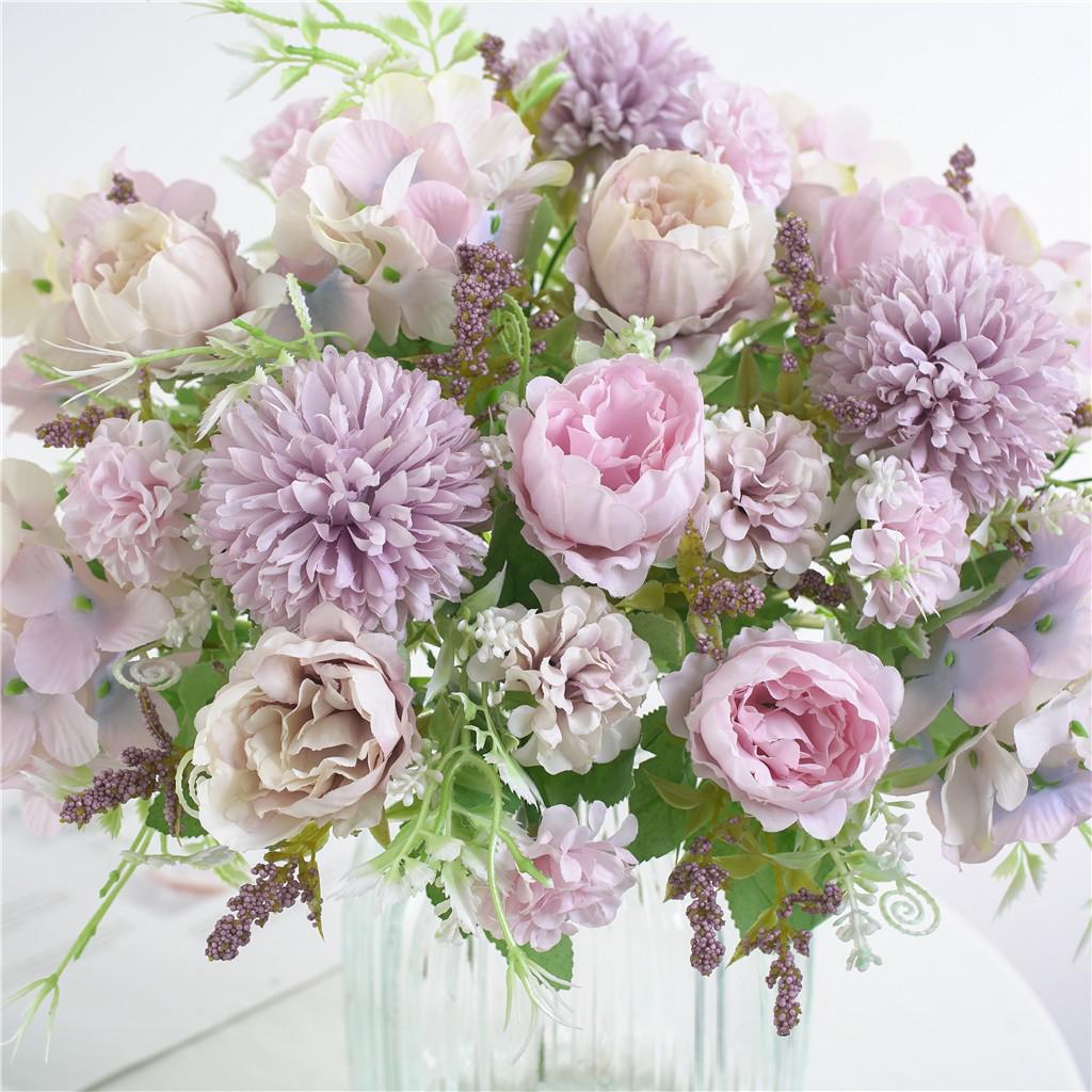 Beautiful Artificial Silk Fake Flowers Wedding Valentines Bouquet Bridal Decor