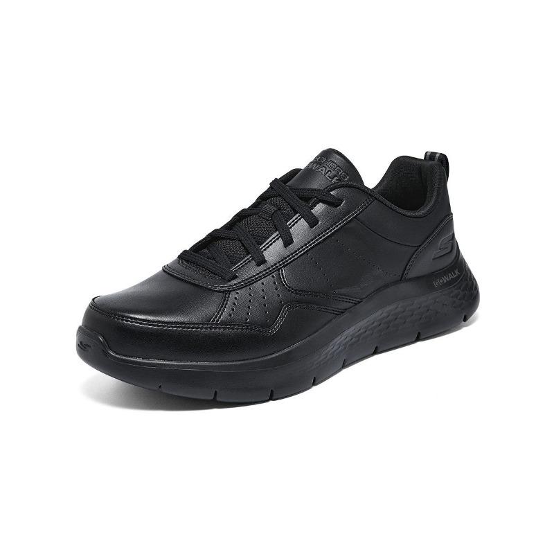 Skechers Go Walk Flex Men Leather Low Casual Shoes Black 216499-BBK