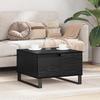Coffee Table Black Oak Look 55 X 55 X 36.5 Cm Engineered Wood