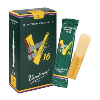 Vandoren Soprano Saxophone Reeds 3 V16, Hardness (10 Reeds)