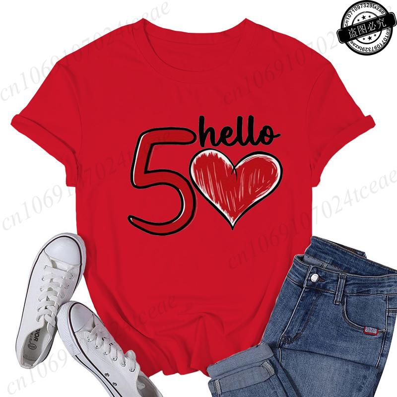 Hello Birthday TShirt for Women Clothing th Print TShirts Clothes Short Sleeve Tees Birthday Girls Party Tshirt Tops