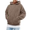Autumn Winter Men's Tops Plush Hooded Sweater Fashion Solid Warm Hoodies Y2K Streetwear In Hooded Sweatshirts Mens Clothes