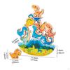 Wooden Balance Block Toy Sensory Recognition Developmental Early Learning Animal Stacking Building