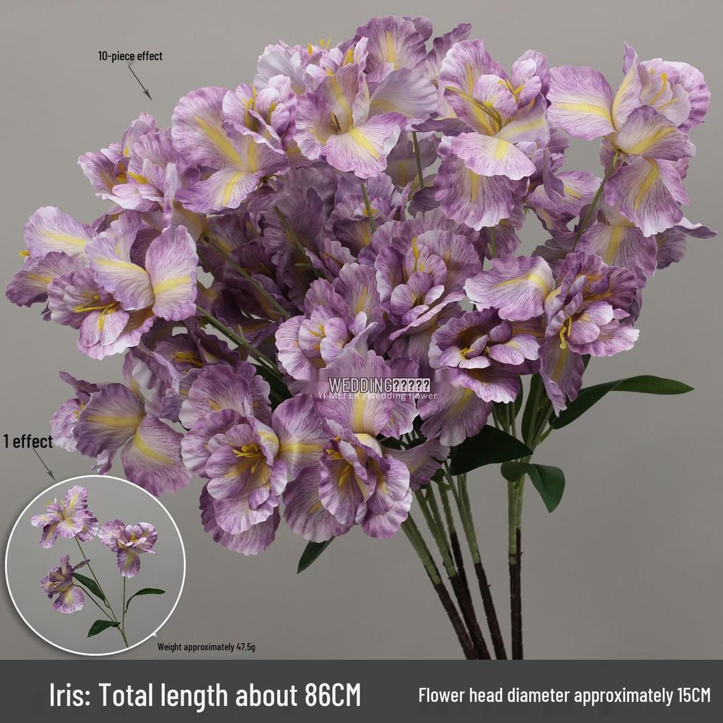 10-Piece Purple Series Artificial Floral Set: Ground Row, Aisle, and Burgundy Wedding Decoration Flowers