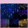 35m 96 Led Icicle Hanging Curtain Window Light Fairy String Xmas Home Decors