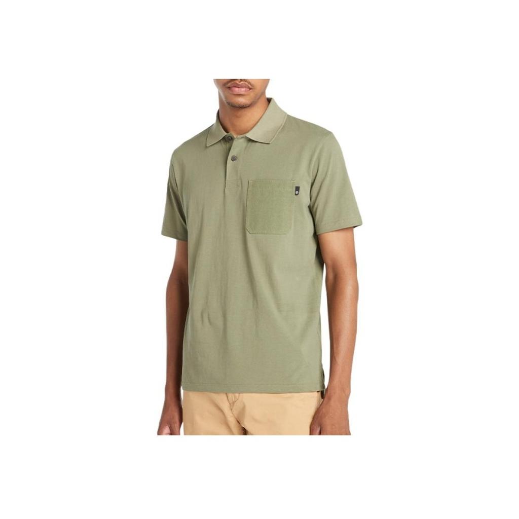 Timberland SS24 Comfortable Simple Soft Breathable Short Sleeve Polo Shirt Men Polo Shirts Cassel-Green A5QJ6590