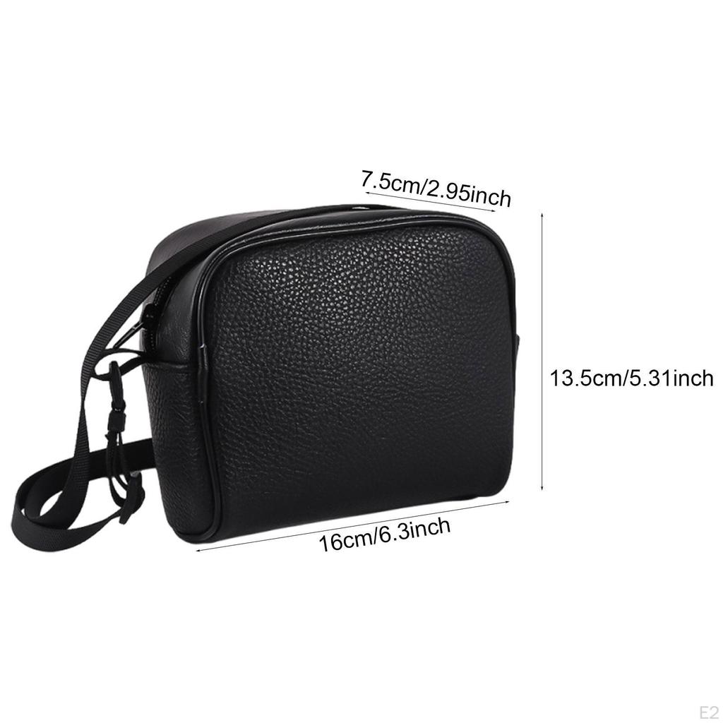 Binoculars Storage Bag Accessory Portable PU Leather Durability Smooth Zipper Essential Professional