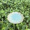 Eco-friendly Bird Habitat Accessory Bee Waterer with Stand, Butterfly Drinking Station Garden Art, Water Feeder Flower Bath for Outdoor Yard,